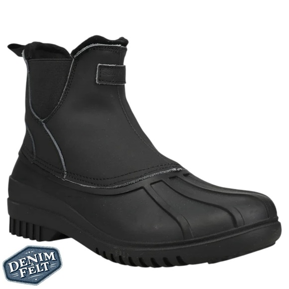 London Fog Men’s Black Tyler Snow Chelsea Boots | NEW/NIB!!❄️☃️🏂 - Picture 2 of 14